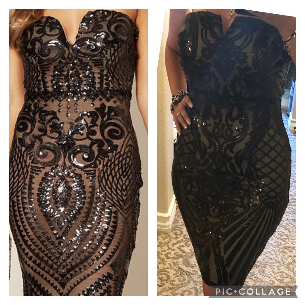 NEW w/o tags sequin strapless bodycon dress